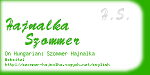 hajnalka szommer business card